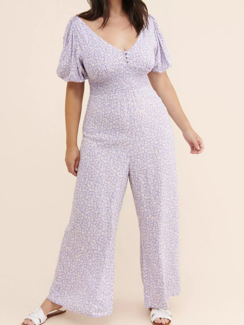 Dean Juliette Jumpsuit Lilac White Daisies